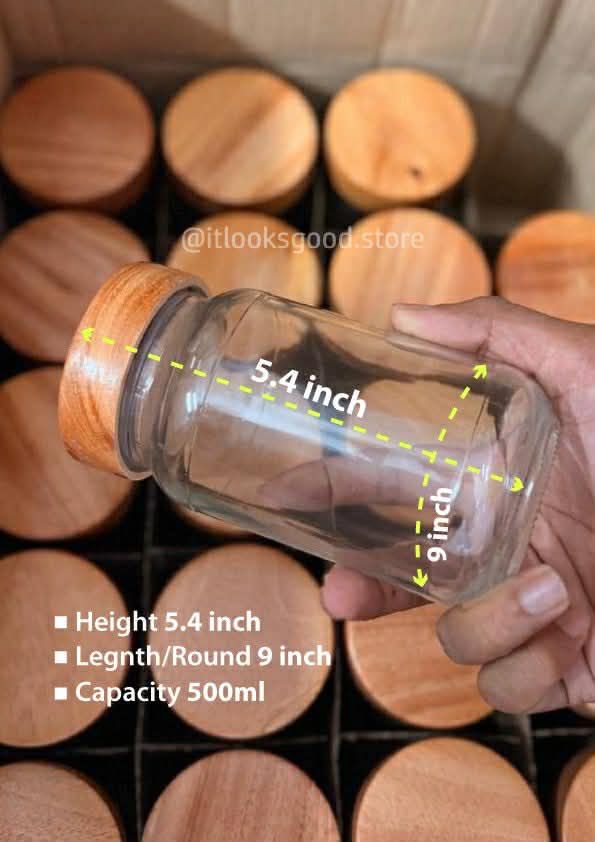 ১০ পিস এয়ারটাইট কাচের জার প্লাস স্ট্যান্ড সহ - Image 2