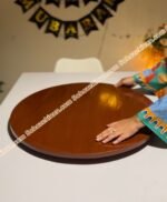 প্রিমিয়াম মেহেগুনি কাঠের ৩৬০° ঘূর্ণায়মান টেবিল টপ। ( তেঁতুল বিচি )