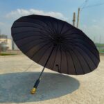 ( কালো ) ২৪ শিকের প্রিমিয়াম ছাতা - Image 2