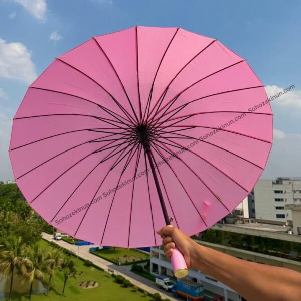 ( মিষ্টি গোলাপী ) ২৪ শিকের প্রিমিয়াম ছাতা