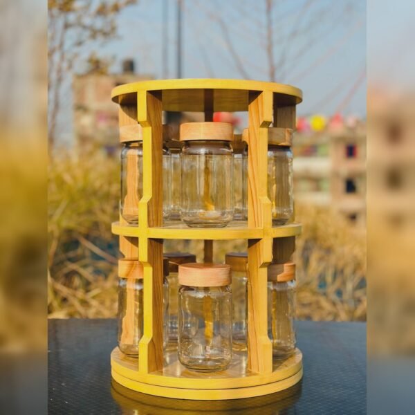 ১০ পিস এয়ারটাইট কাচের জার প্লাস স্ট্যান্ড সহ